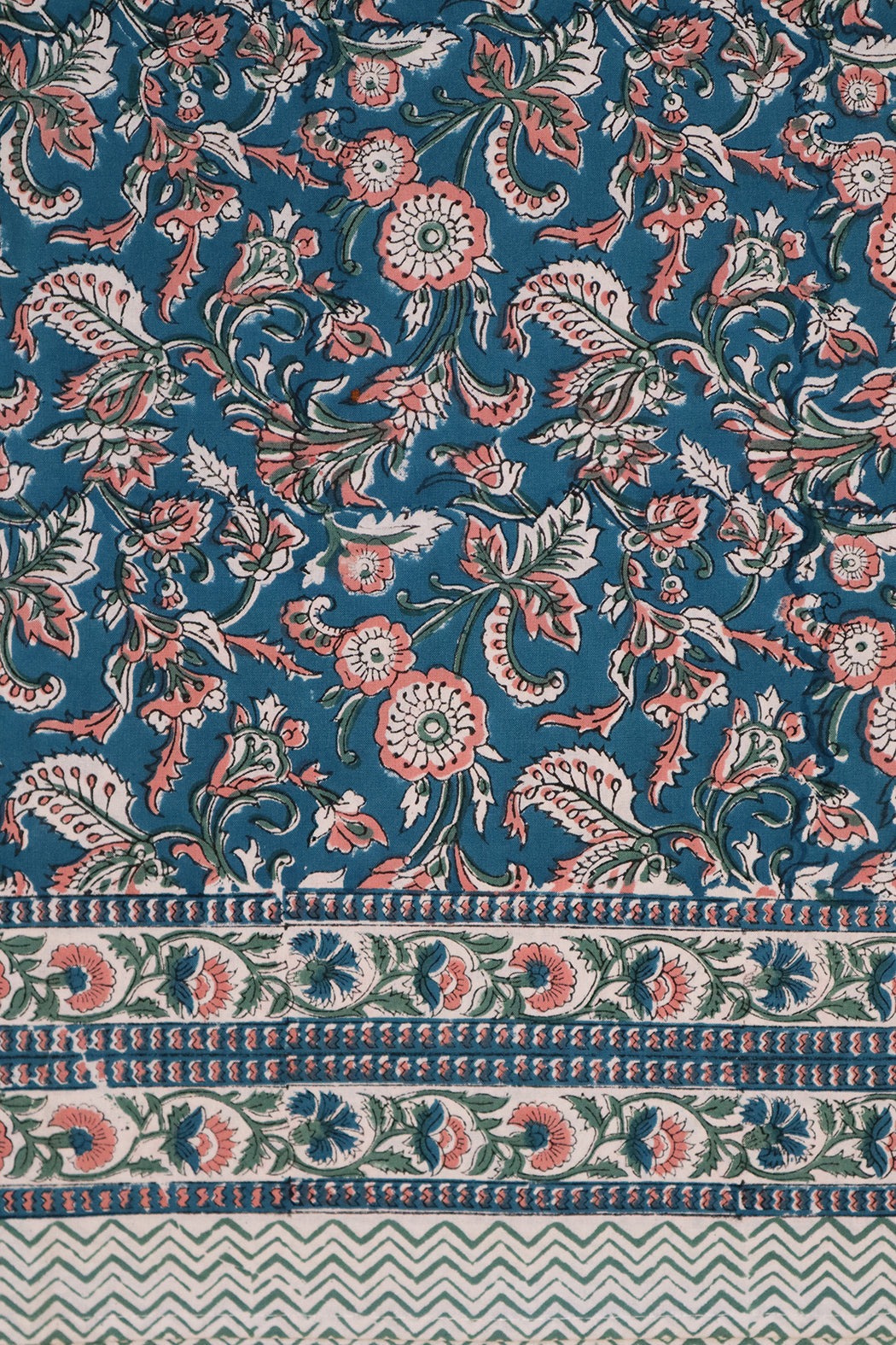 Tischdecke mit Blockdruck, 150 x 220 cm, Baumwolle