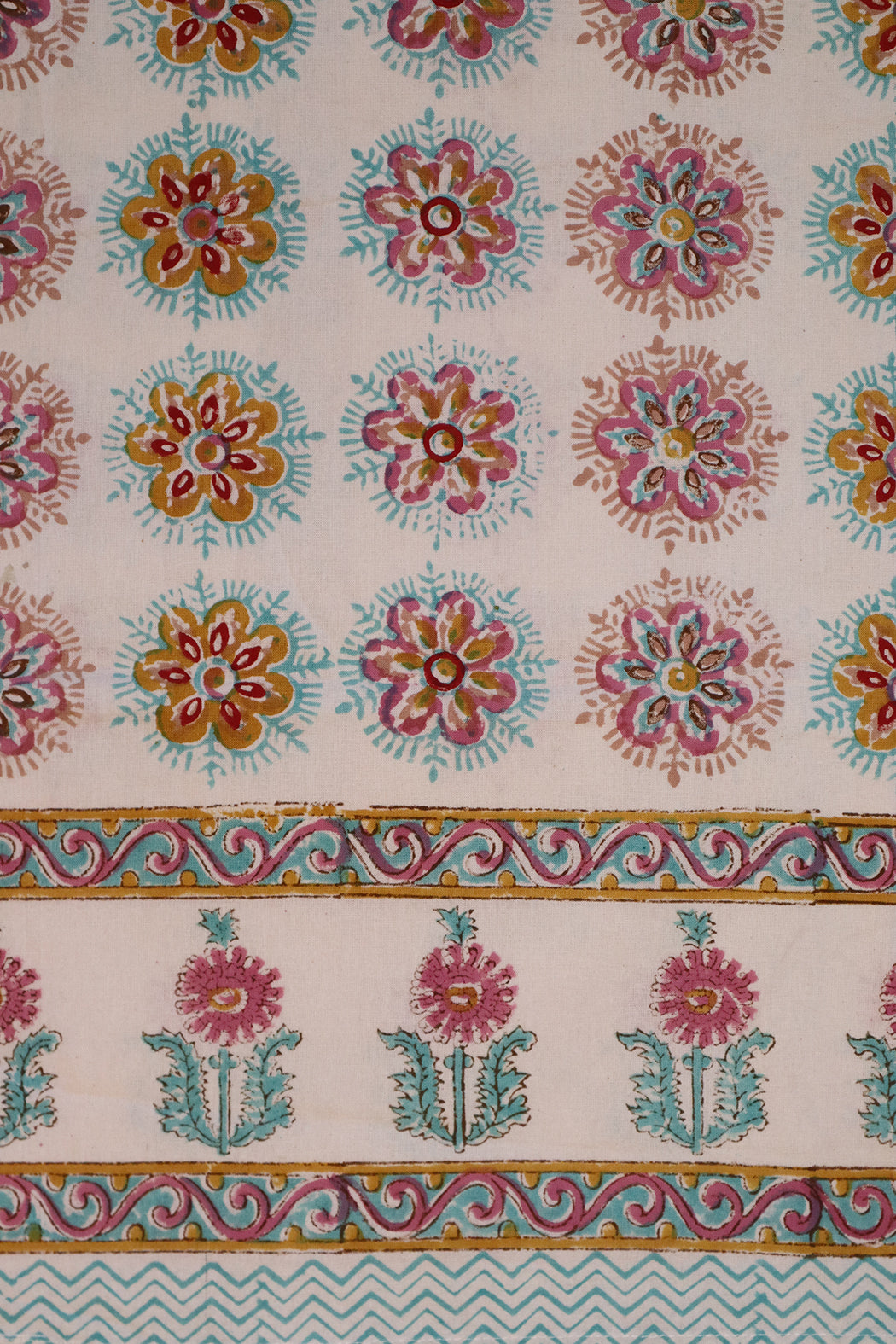 Block print tablecloth 150*220 cm cotton