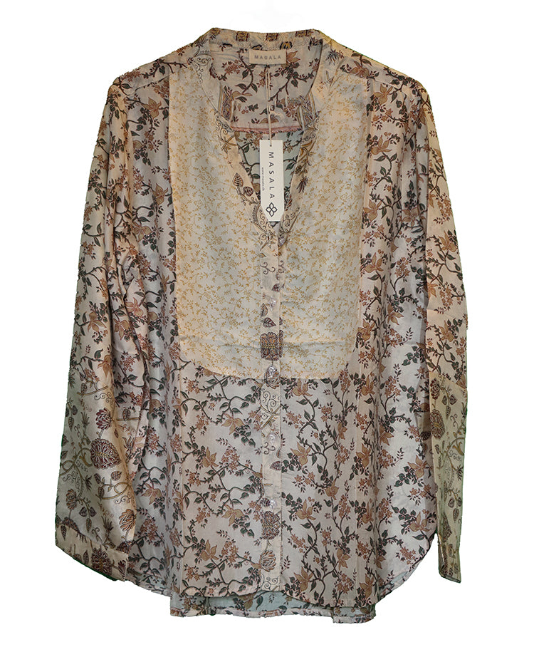 Better vintage sari silke skjorte