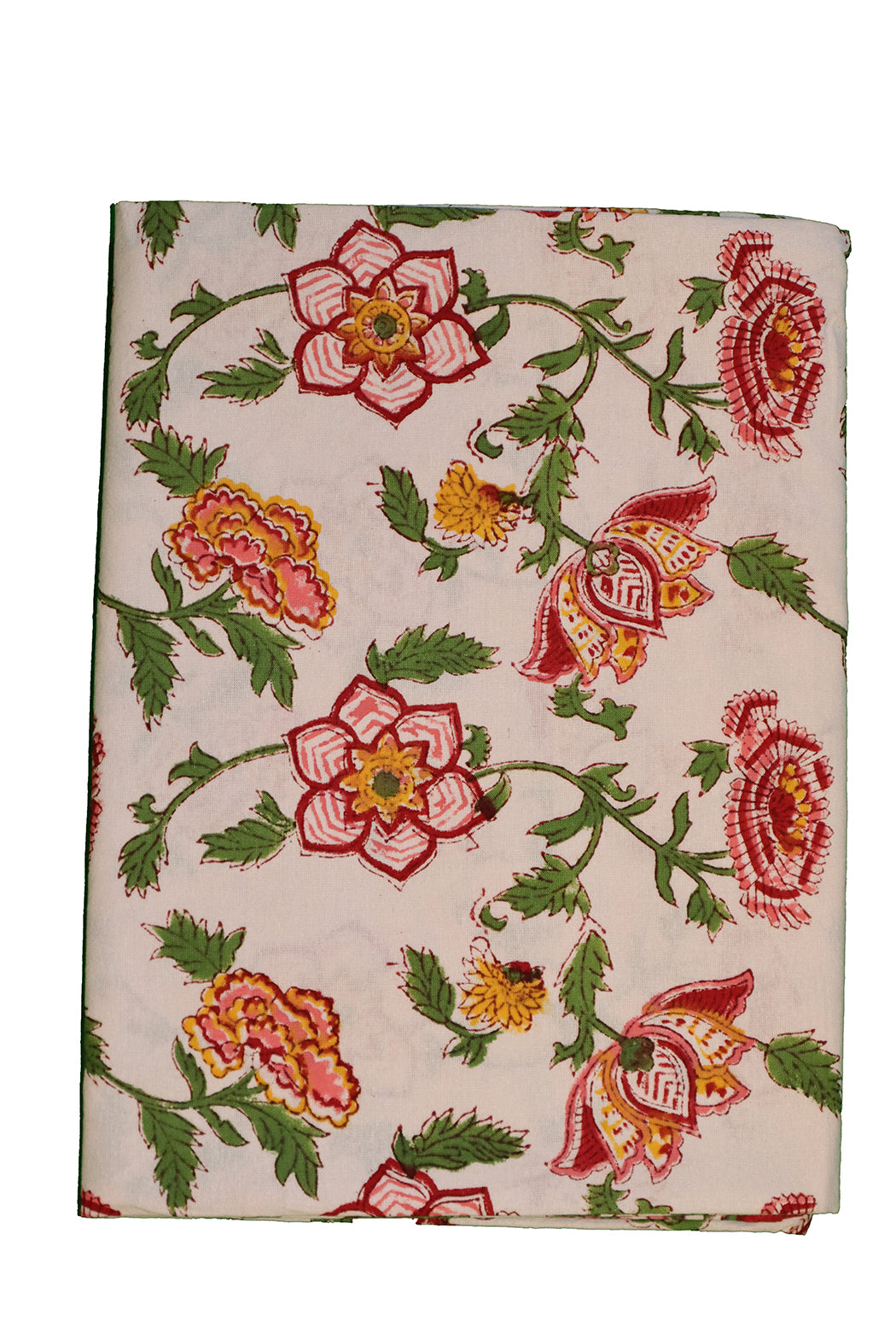 Tischdecke mit Blockdruck, 150 x 220 cm, Baumwolle