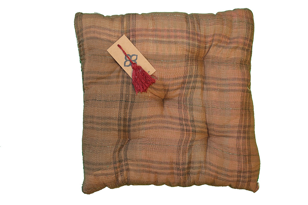 Kantha vintage hynde 40*40 cm bomuld