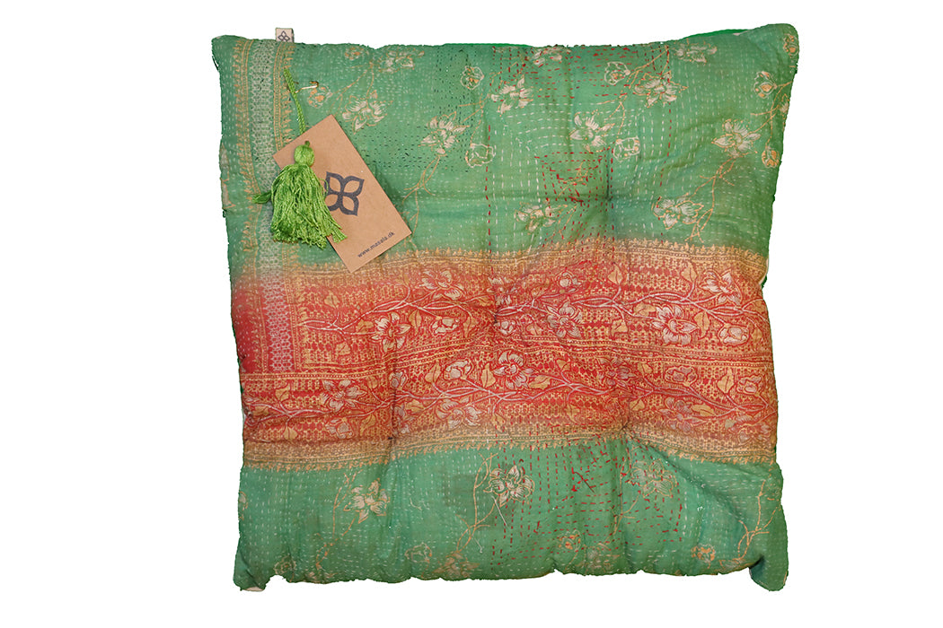 Kantha vintage hynde 40*40 cm bomuld