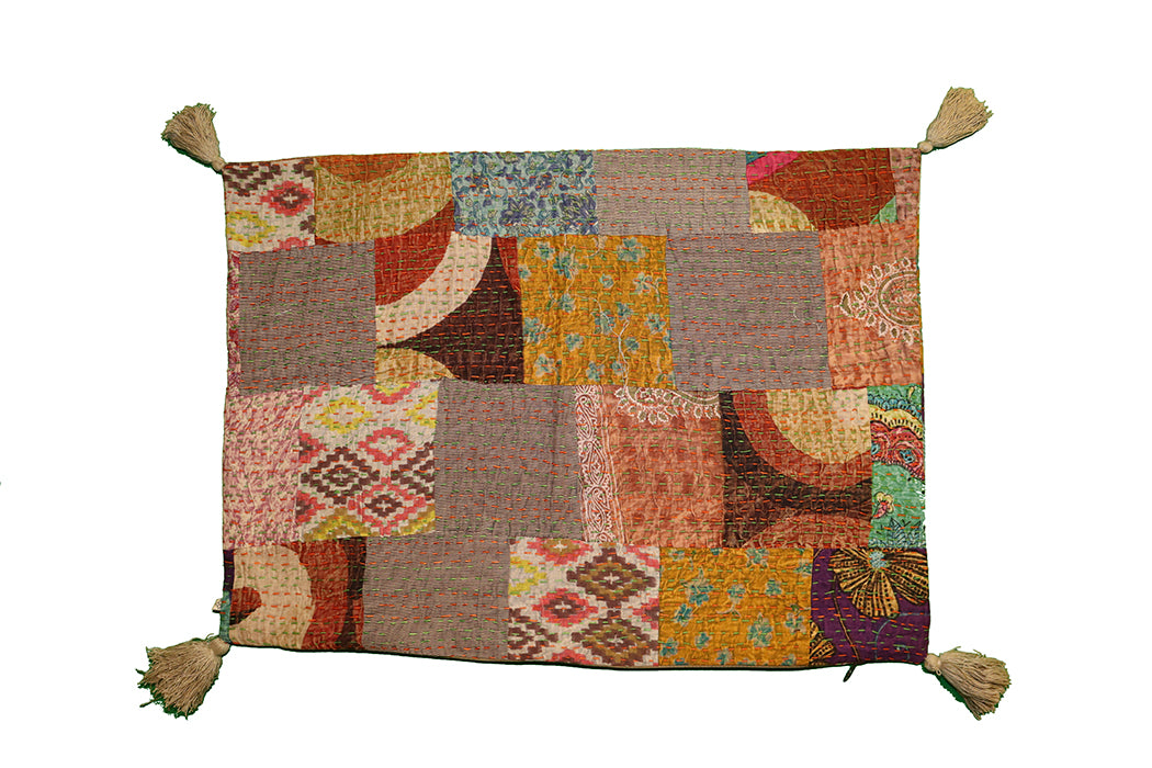 Kantha Stonewash-Kissen 50*70 cm, Baumwolle