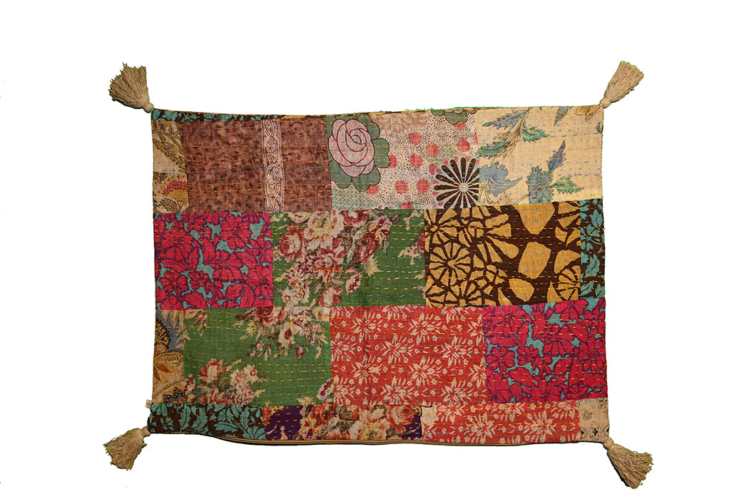 Kantha Stonewash-Kissen 50*70 cm, Baumwolle