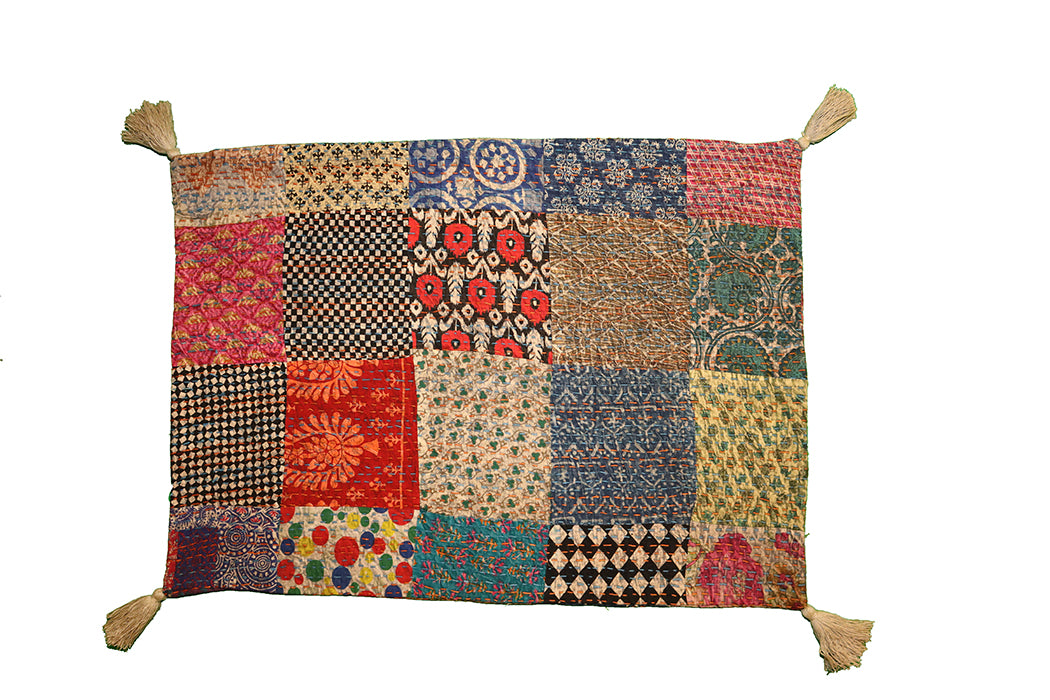 Kantha Stonewash-Kissen 50*70 cm, Baumwolle