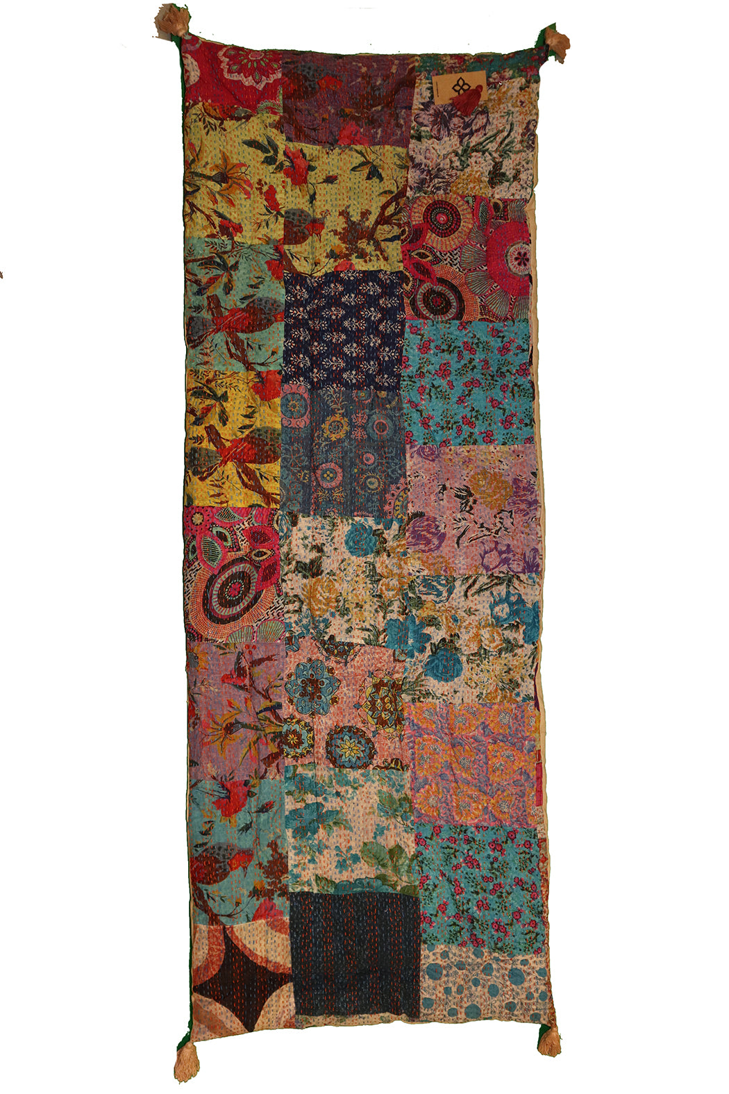 Kantha stonewash madras – Blød Bomuld | 65x180 cm | MASALA