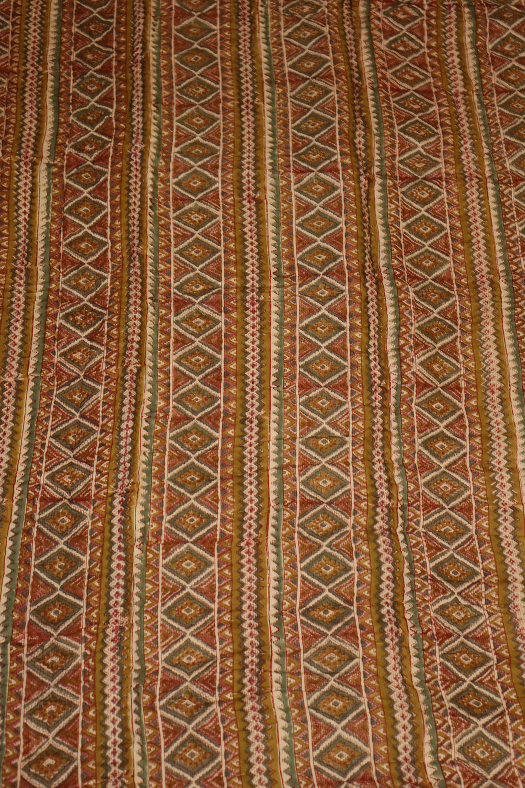 Håndlavet blokprint quiltet vattæppe 150*220 cm blå , bomuld