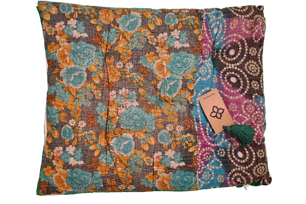 Kantha vintage hynde – Recycled Bomuld | 45x55 cm | MASALA