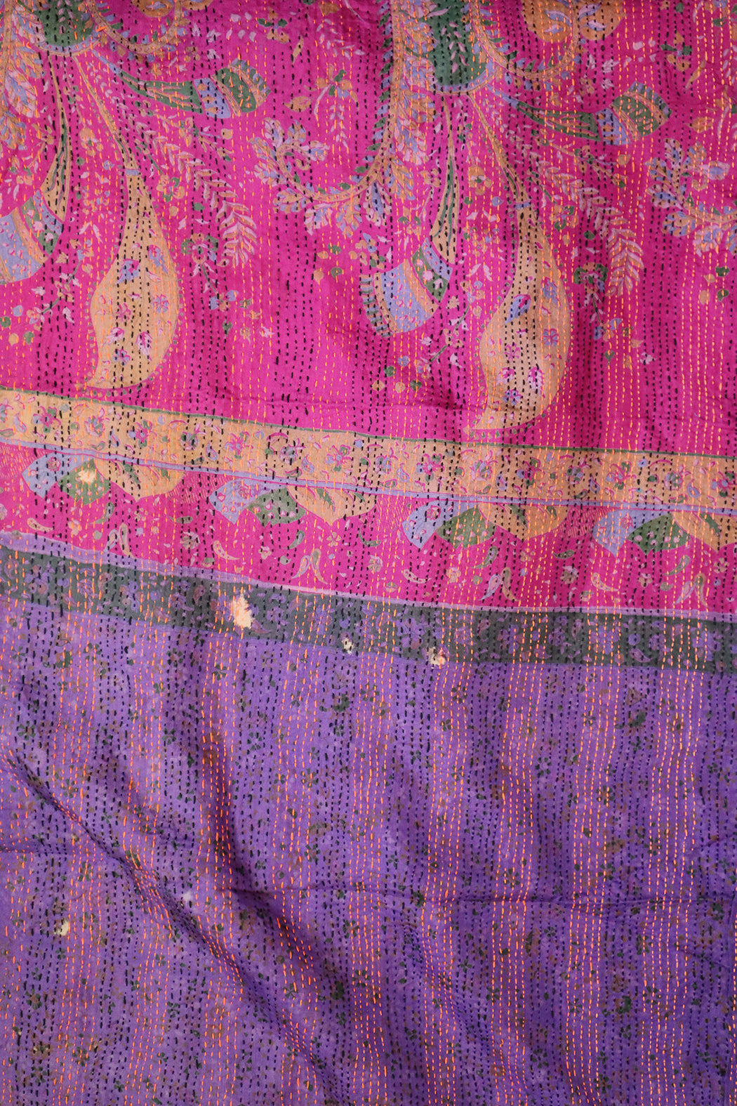 Sari-Kantha-Seidenschal 40*190 cm
