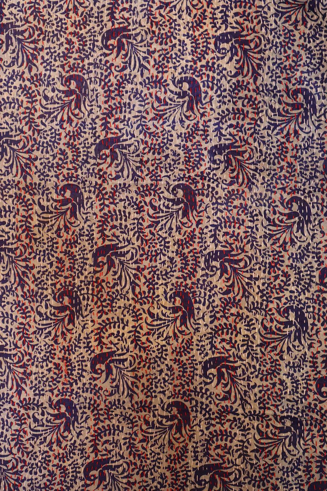 Kantha silketørklæde – Recycled Vintage Sari | 40x190 cm | MASALA