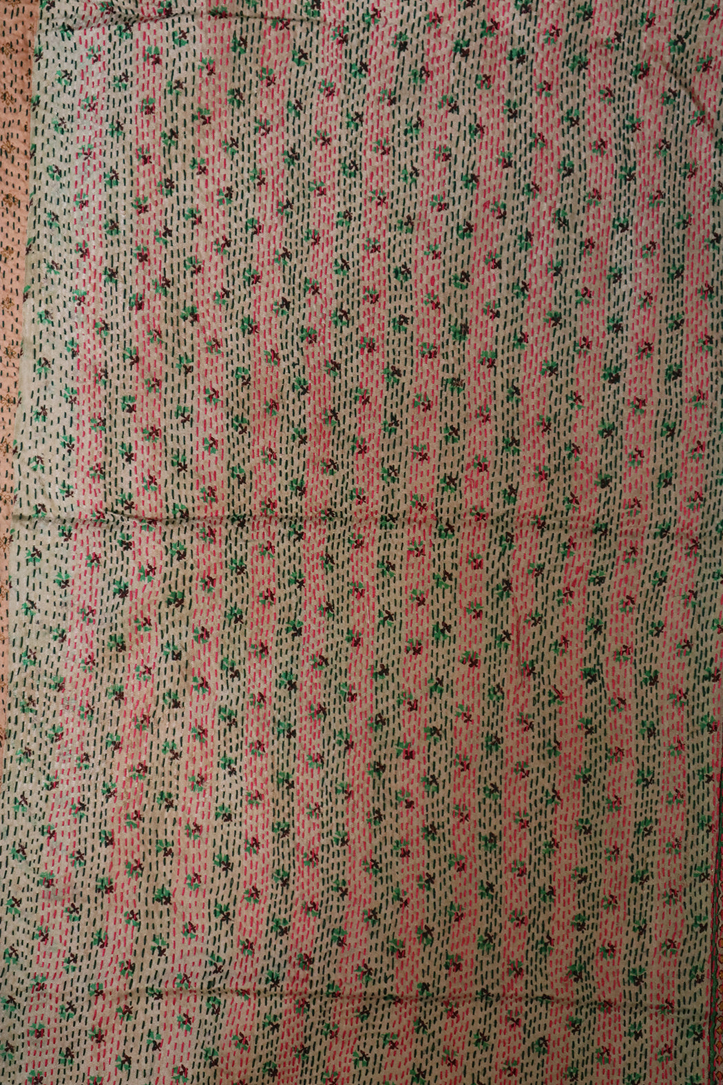 Kantha silketørklæde – Recycled Vintage Sari | 40x190 cm | MASALA