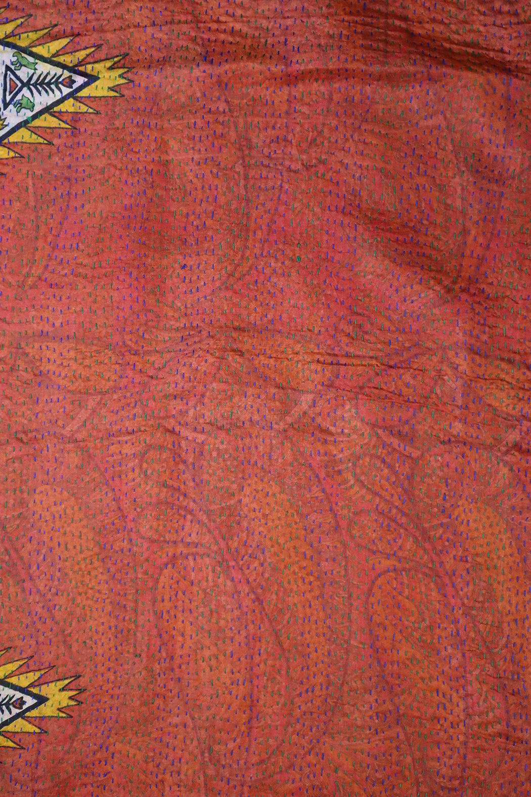 Kantha silketørklæde – Recycled Vintage Sari | 40x190 cm | MASALA