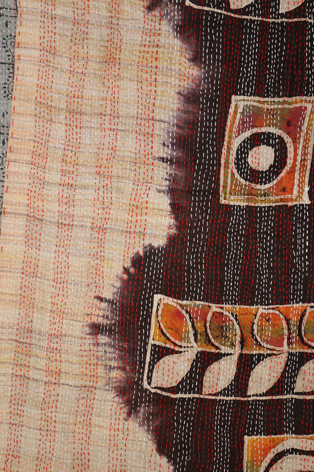 Kantha silketørklæde – Recycled Vintage Sari | 40x190 cm | MASALA
