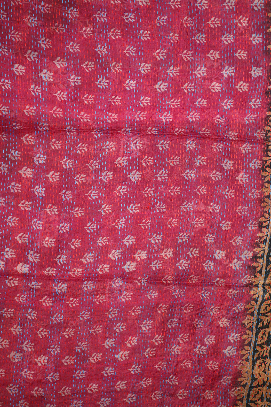 Sari-Kantha-Seidenschal 40*190 cm