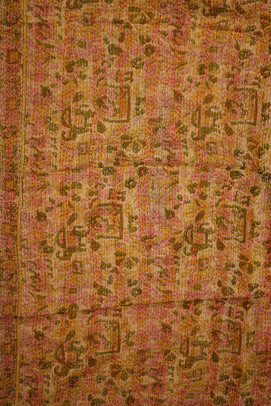 Sari-Kantha-Seidenschal 40*190 cm