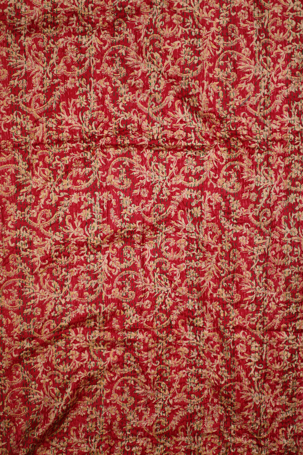 Sari kantha silk scarf 40*190 cm