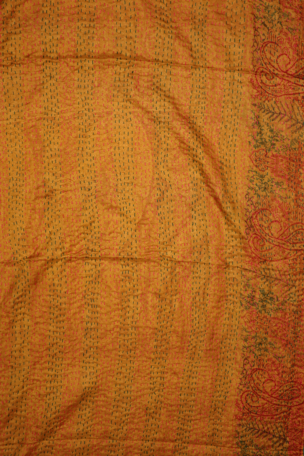 Sari kantha silk scarf 40*190 cm