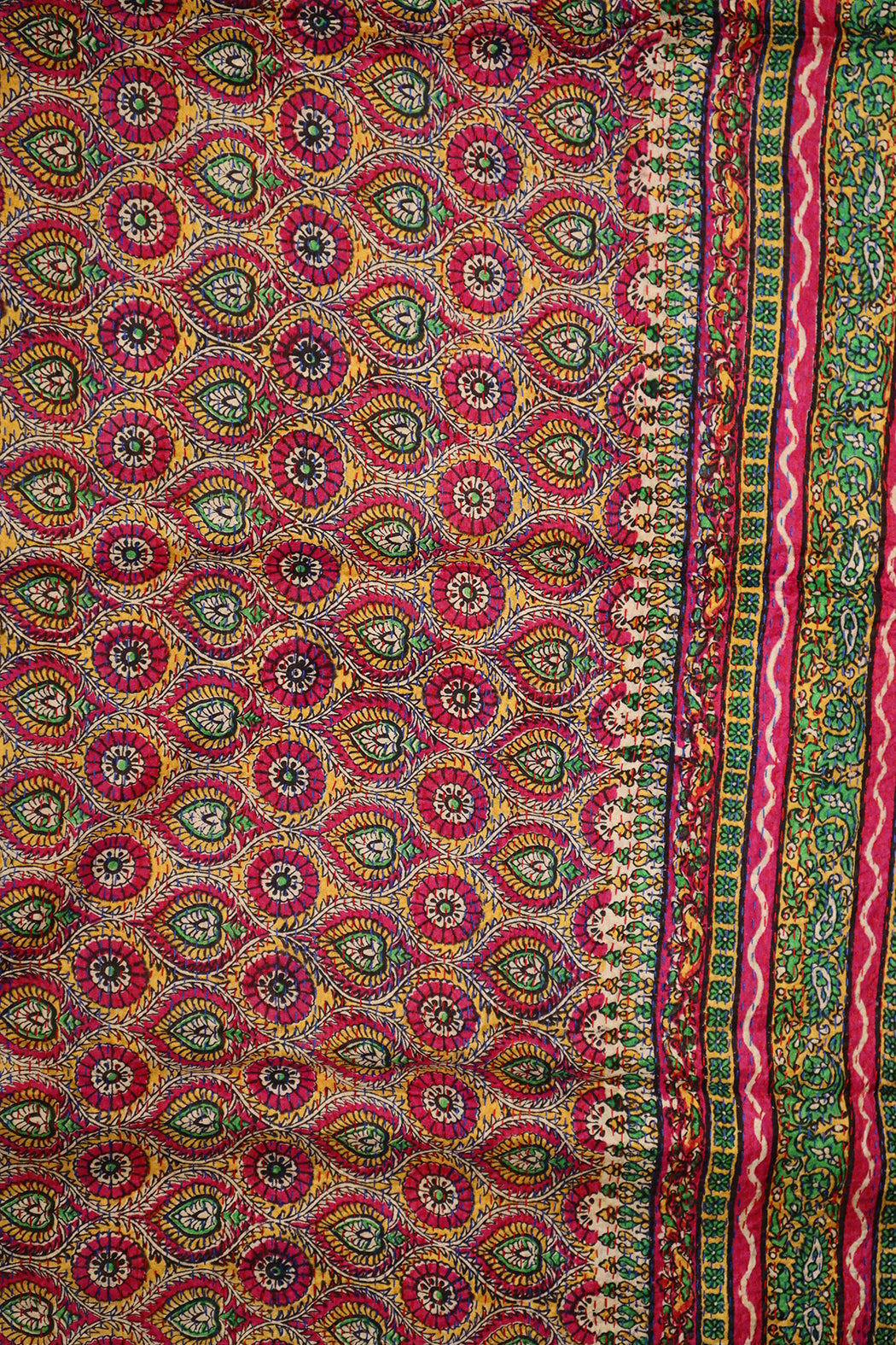 Sari kantha silk scarf 40*190 cm