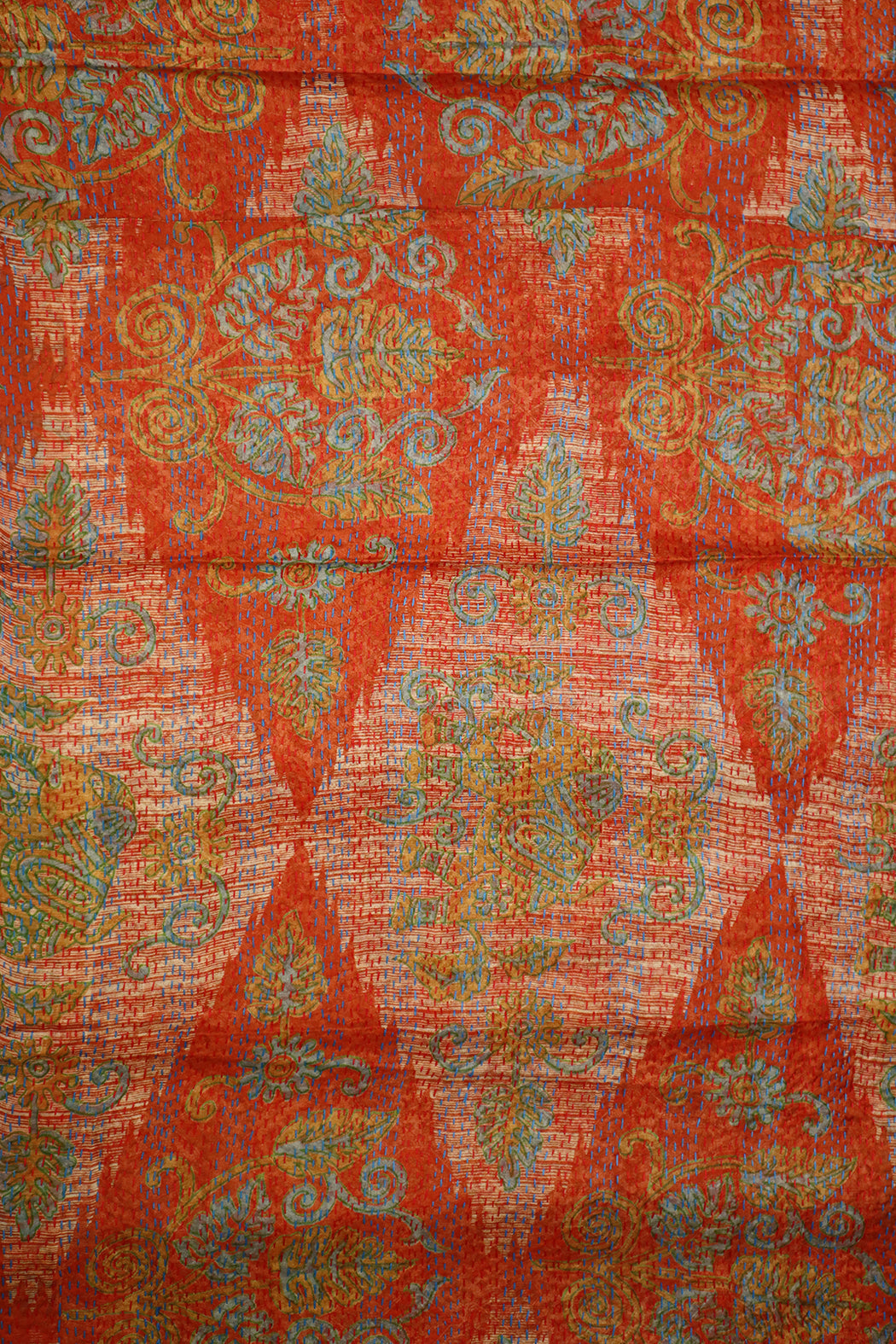 Sari kantha silk scarf 40*190 cm