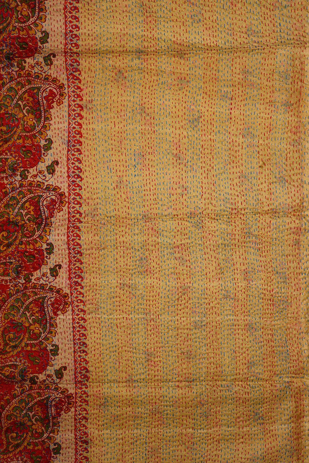 Sari kantha silk scarf 40*190 cm