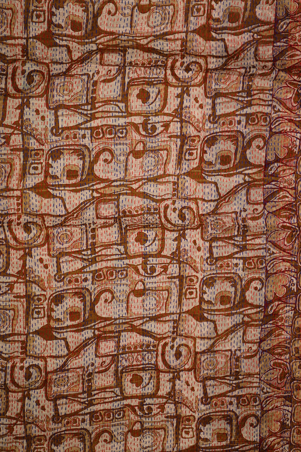 Sari kantha silk scarf 40*190 cm