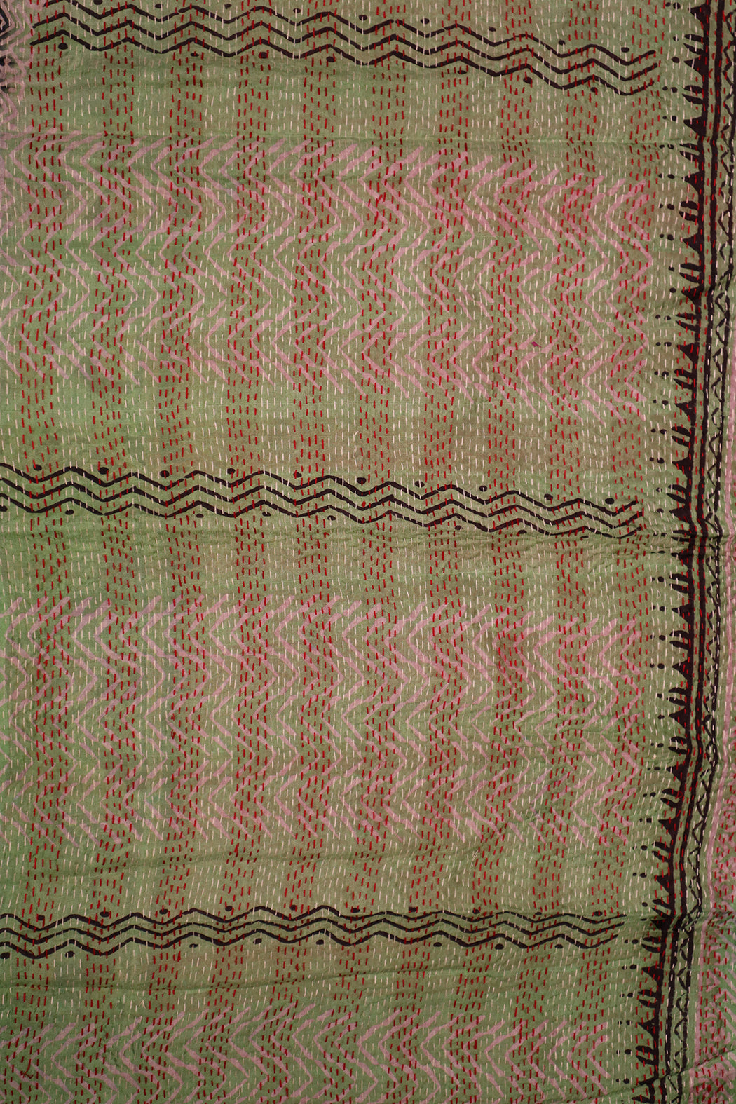 Sari kantha silk scarf 40*190 cm