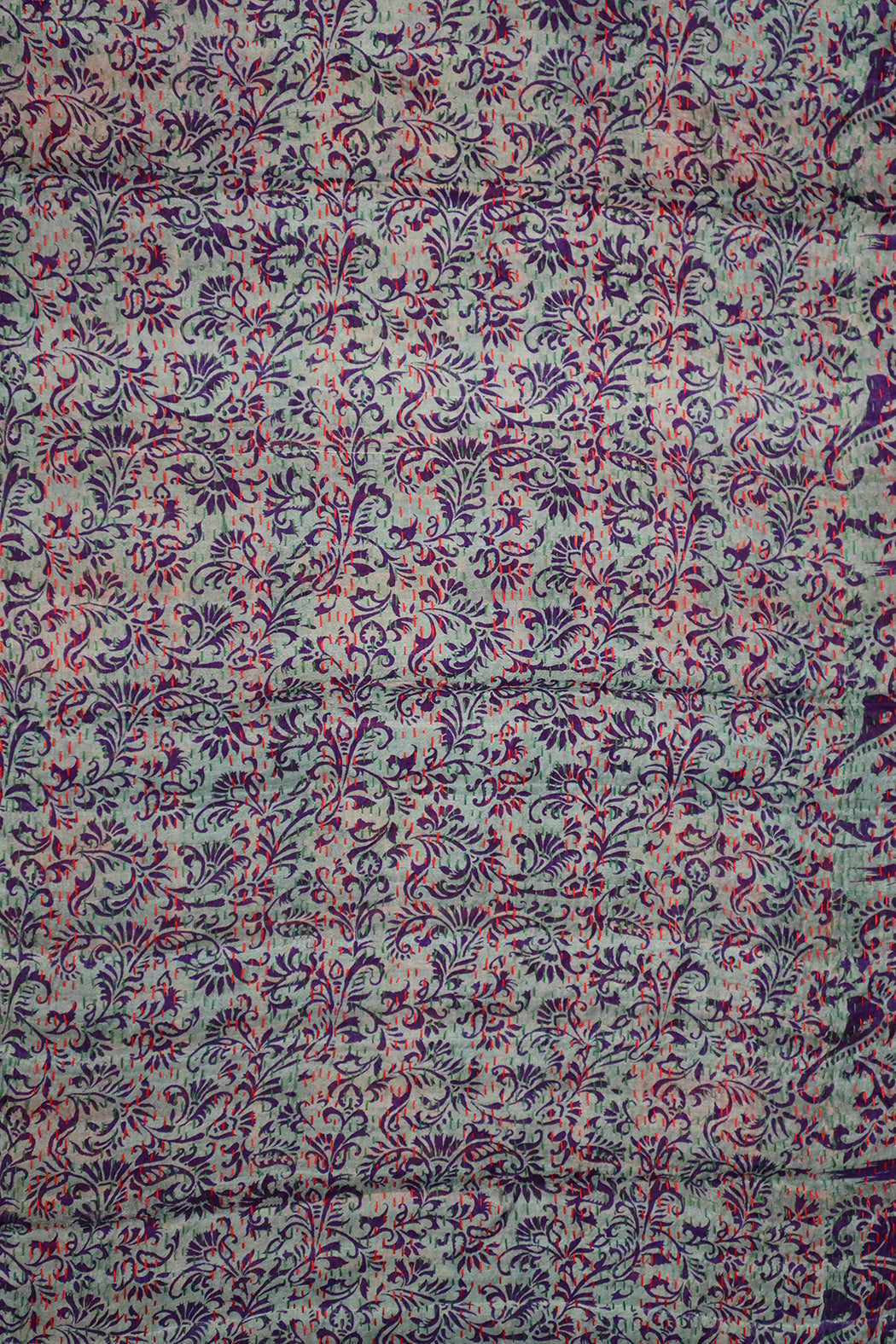 Sari kantha silk scarf 40*190 cm