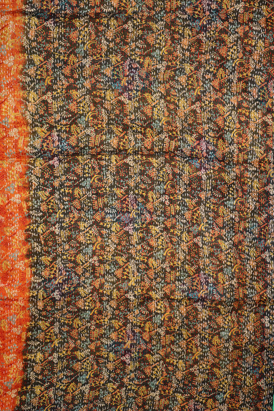 Sari kantha silk scarf 40*190 cm