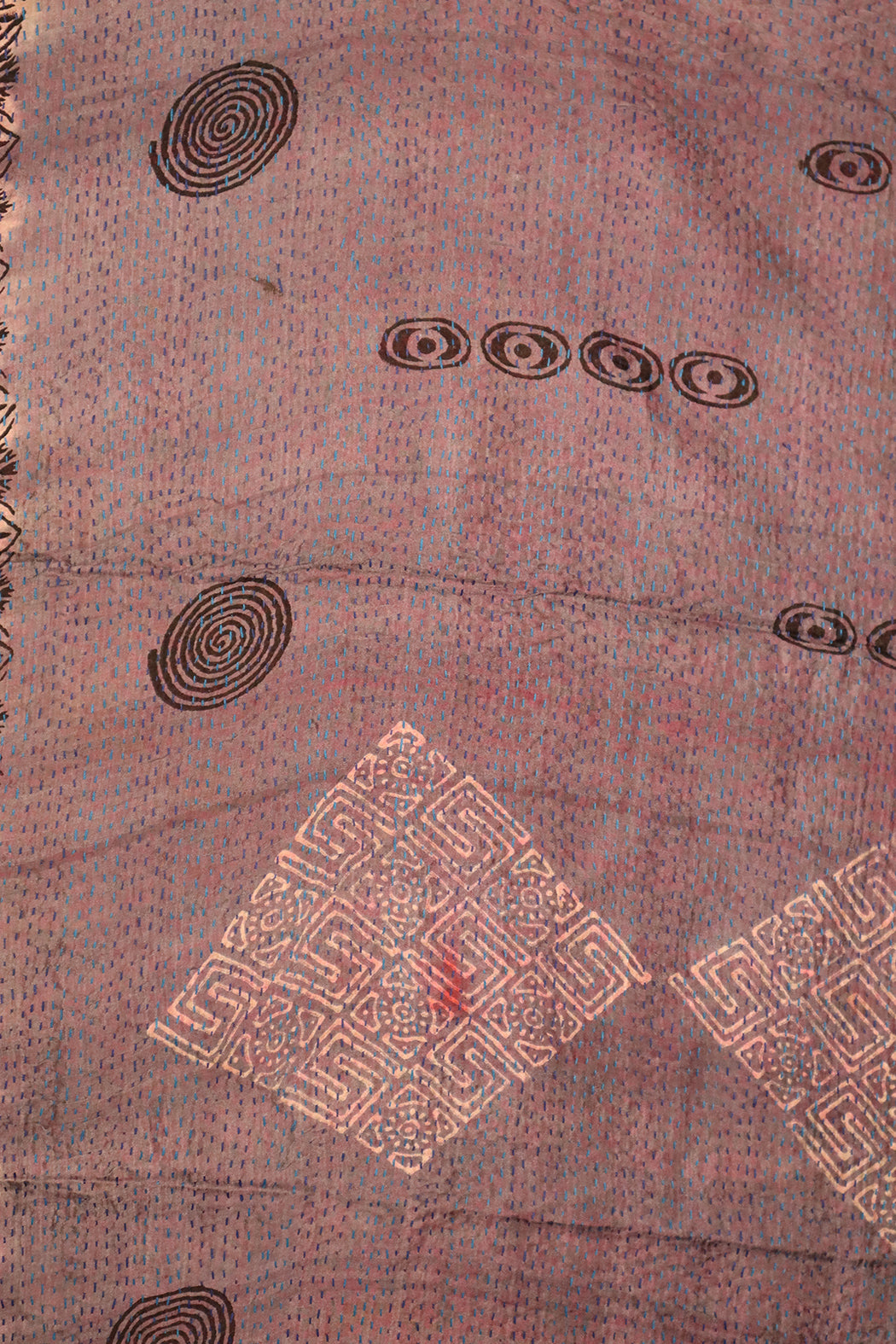 Sari kantha silk scarf 40*190 cm