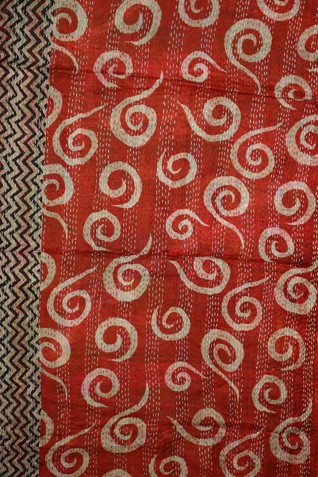 Sari kantha silk scarf 40*190 cm