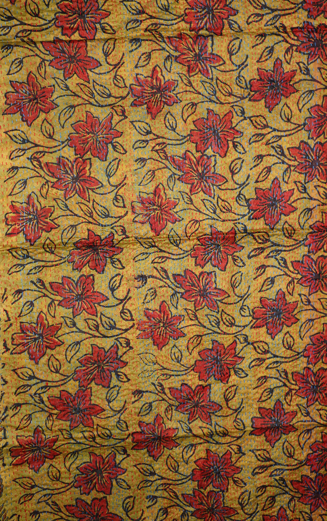Sari kantha silk scarf 40*190 cm