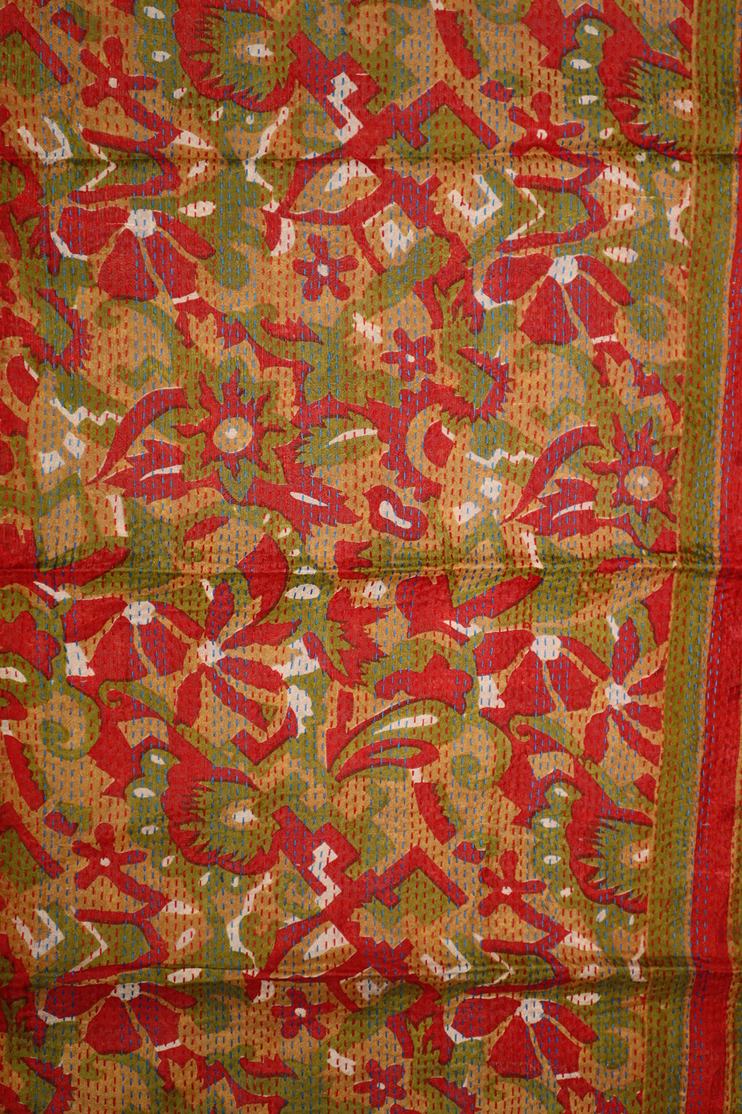 Sari kantha silk scarf 40*190 cm