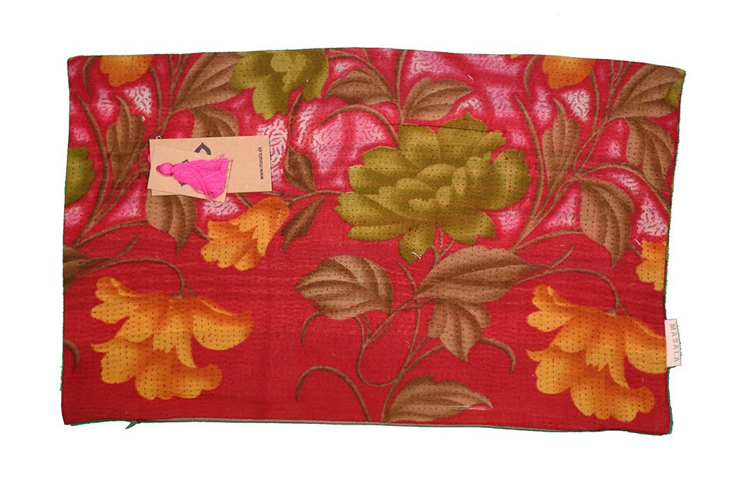 Sari Kantha Pude – Unik Vintage 30x50 cm | MASALA