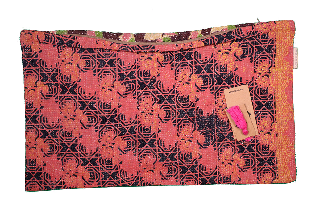 Sari Kantha Pude – Unik Vintage 30x50 cm | MASALA