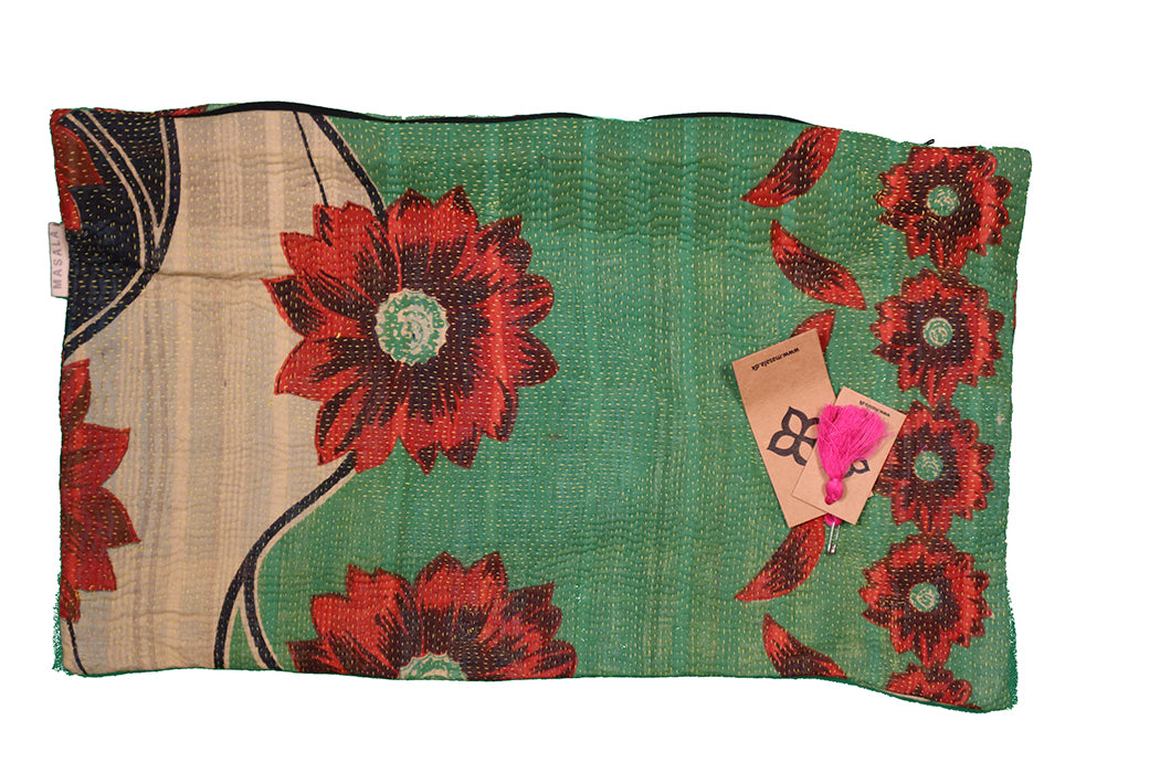 Sari Kantha Pude – Unik Vintage 30x50 cm | MASALA