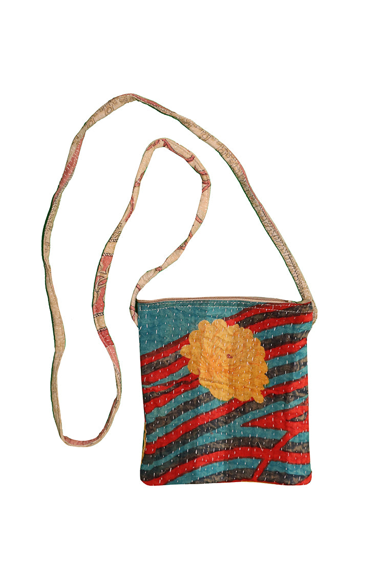 Kantha skråtaske 21*19 cm