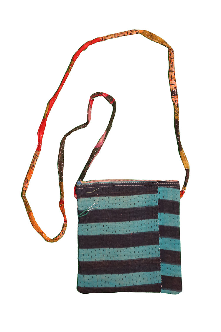 Kantha skråtaske 21*19 cm