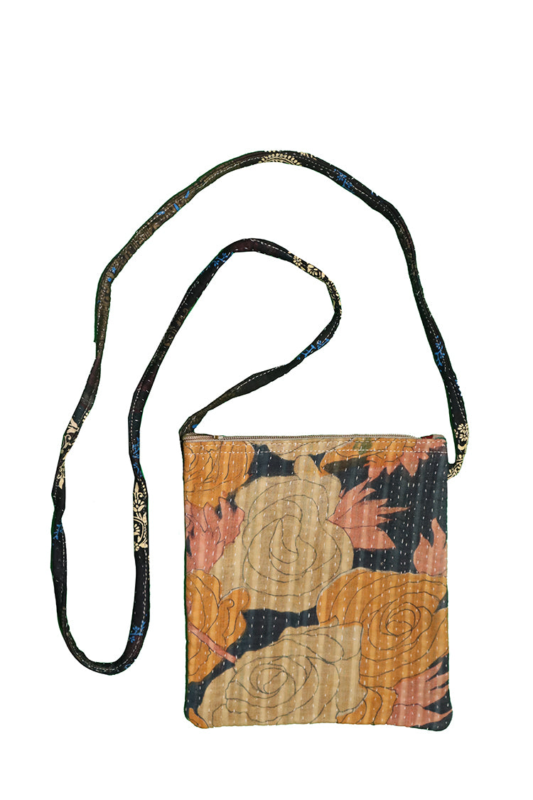 Kantha skråtaske 21*19 cm