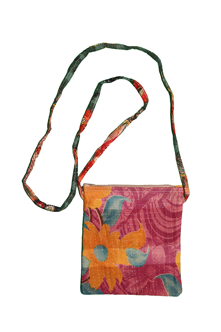 Kantha skråtaske 21*19 cm