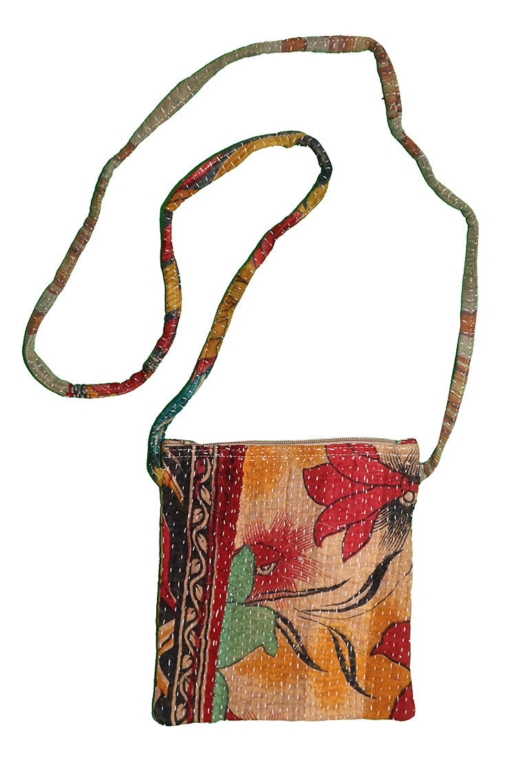 Kantha skråtaske 21*19 cm