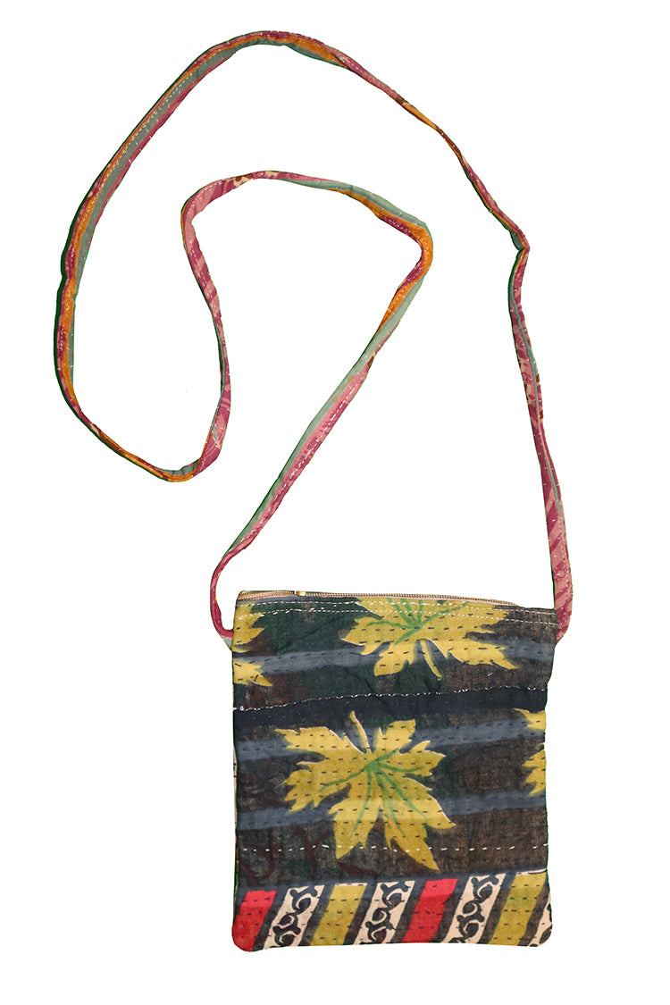 Kantha skråtaske 21*19 cm