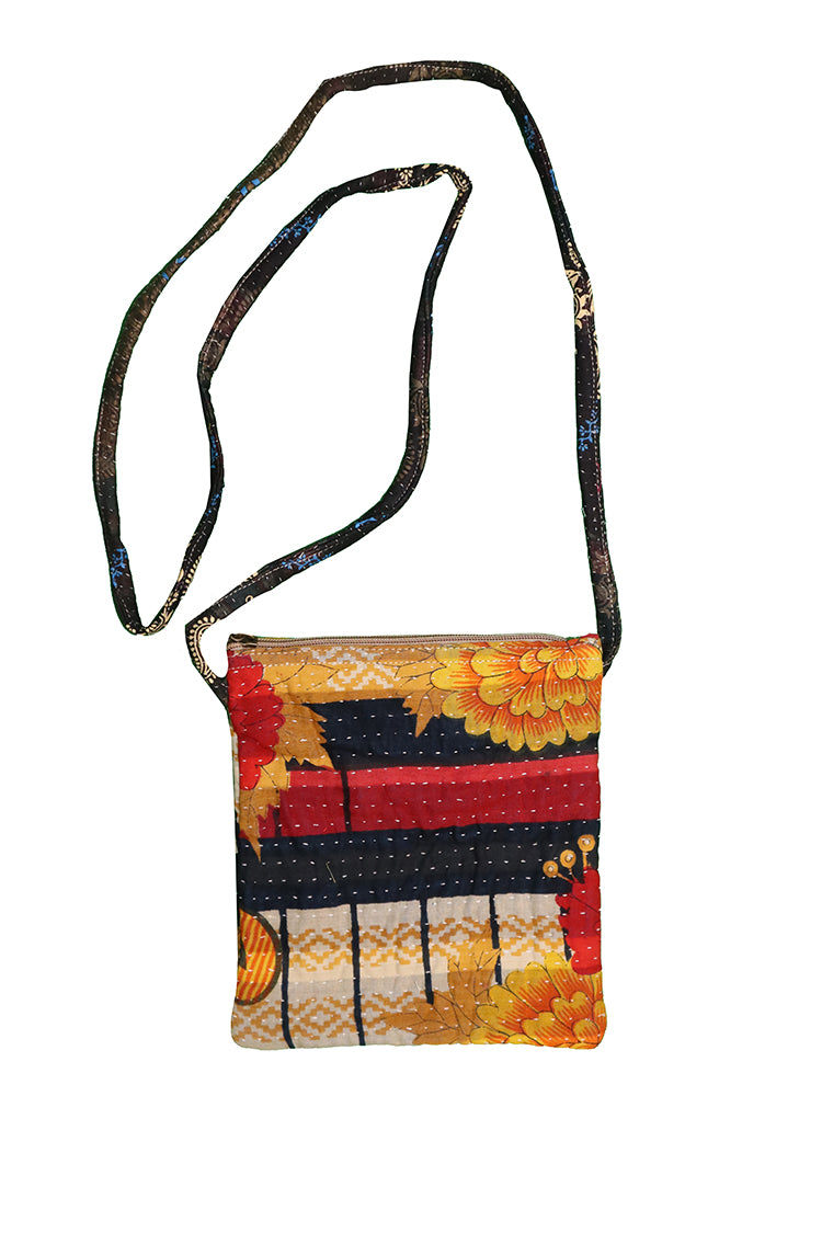 Kantha skråtaske 21*19 cm