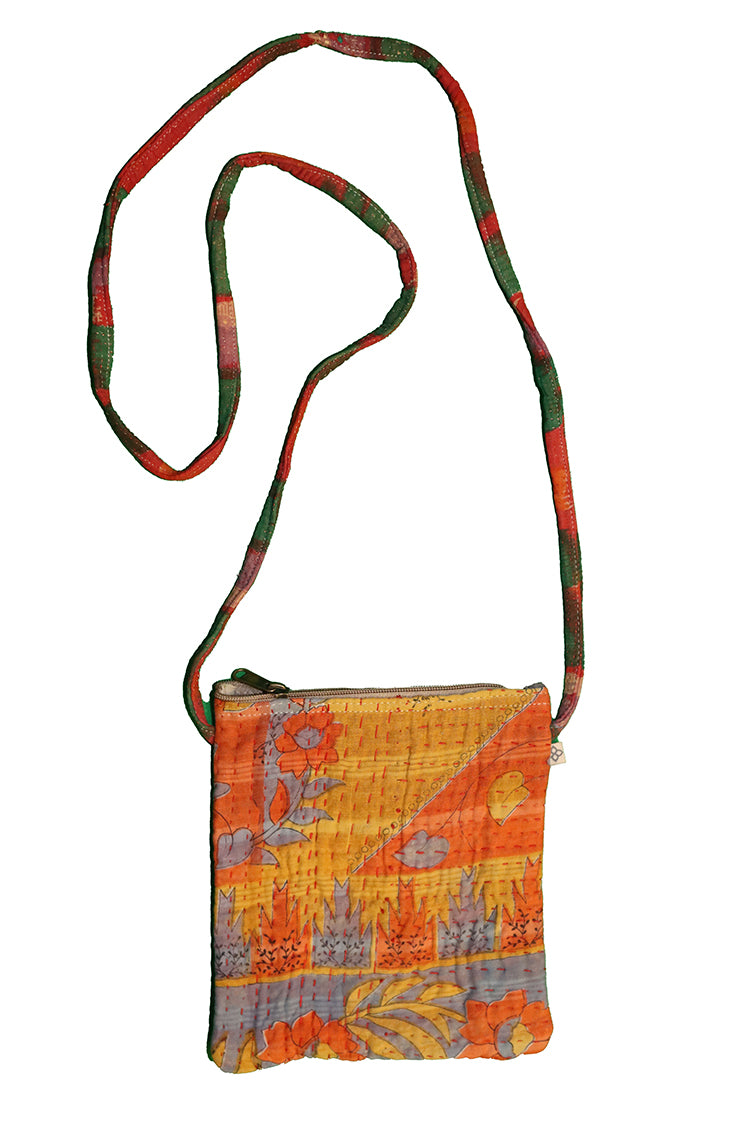 Kantha skråtaske 21*19 cm