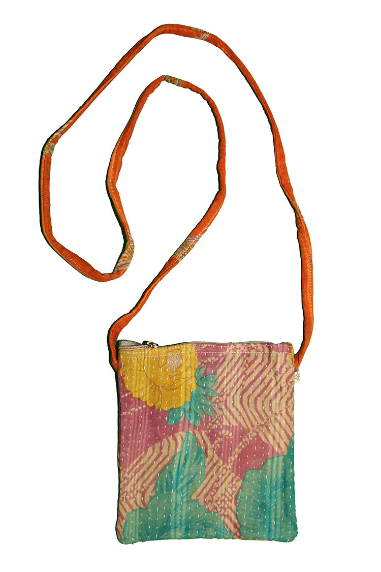 Kantha skråtaske 21*19 cm