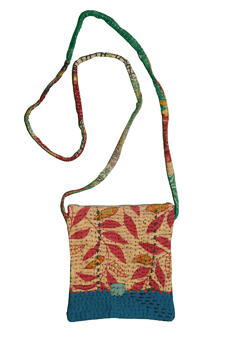 Kantha skråtaske 21*19 cm