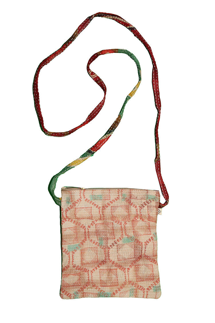 Kantha skråtaske 21*19 cm