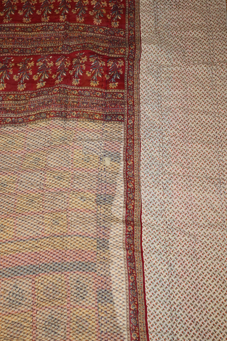 Vintage sari quilt, cotton 140x200 cm