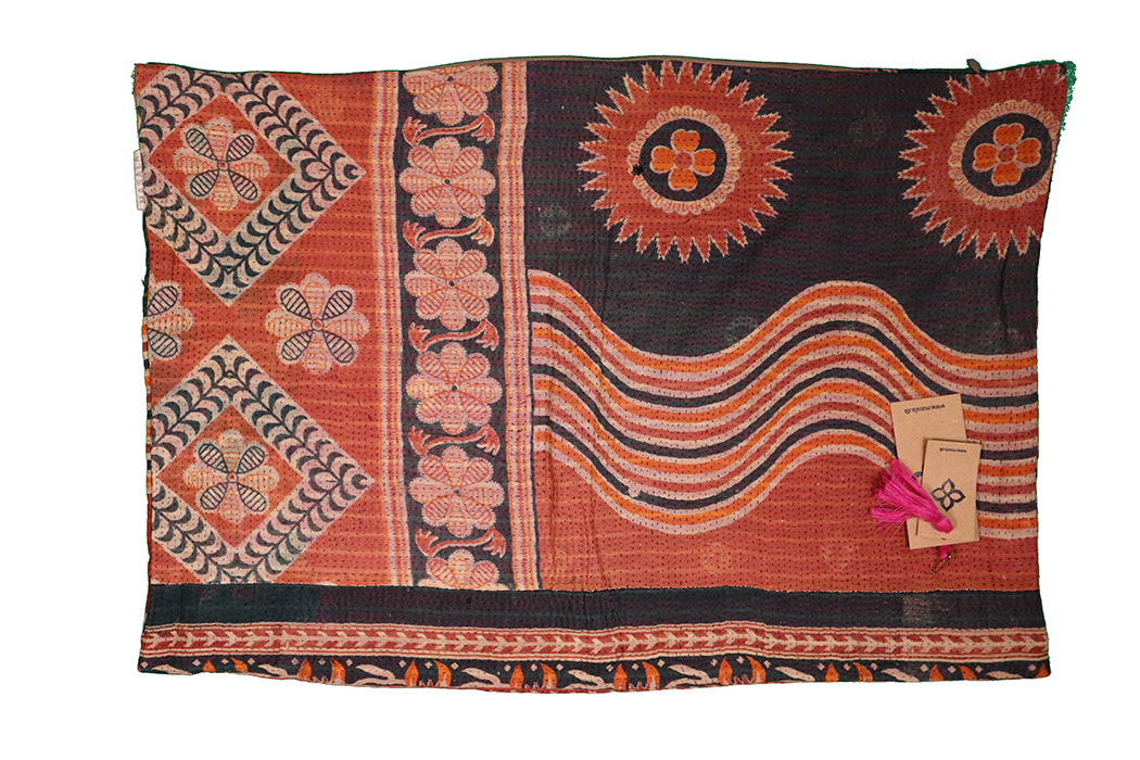 Sari Kantha Pude – Unik Vintage 40x60 cm | MASALA