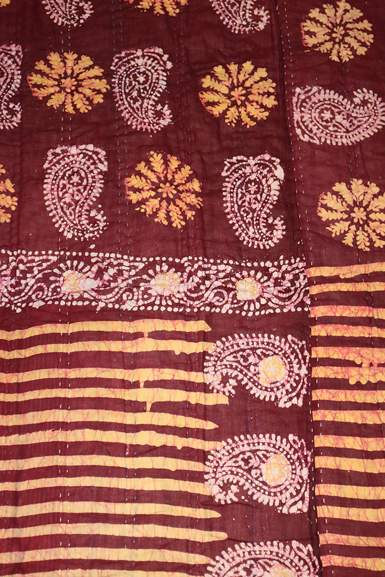 Vintage sari quilt , bomuld 140x200 cm