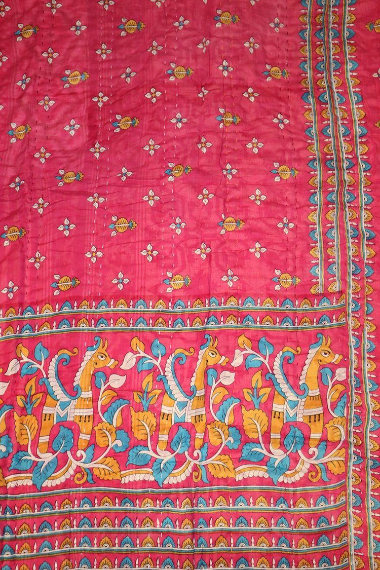 Vintage sari quilt , bomuld 140x200 cm